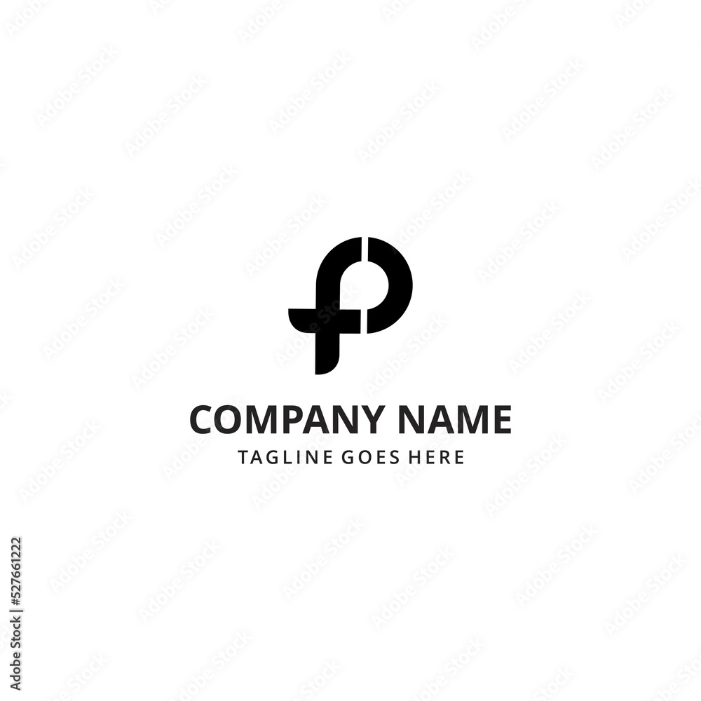 Alphabet letters Initials Monogram logo FP Alphabet letters Initials Monogram logo FP