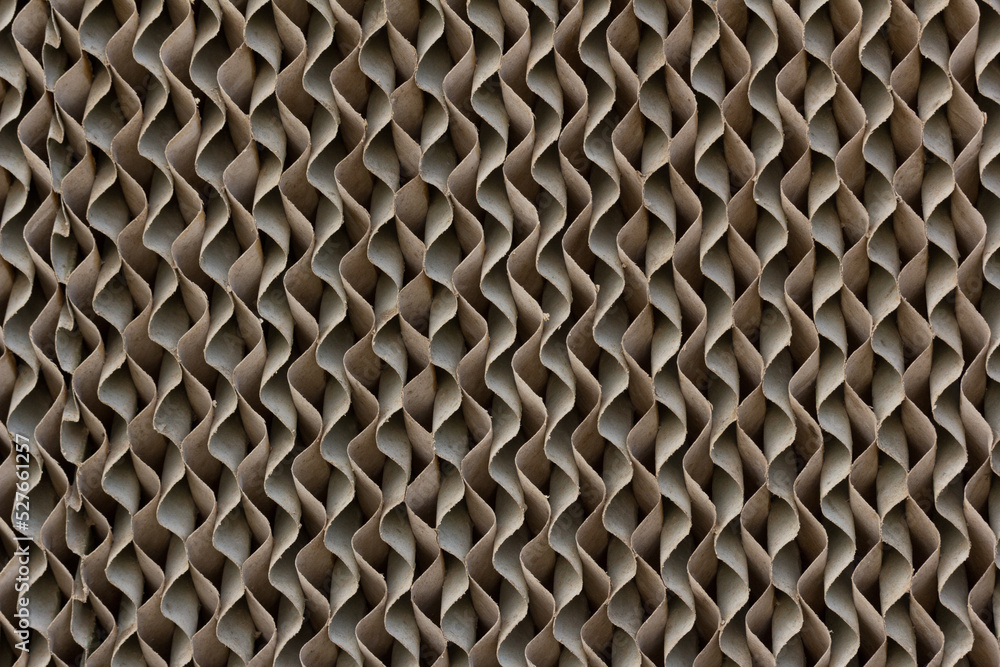 Detalle de un panel de celulosa para refrigeración evaporativa Detalle de un panel de celulosa para refrigeración evaporativa