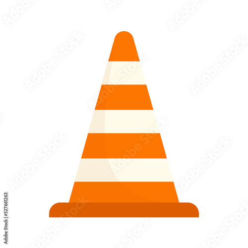Traffic Barrier cone icon vector illustration flat logo design