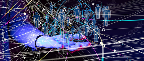 Global network. Blockchain....