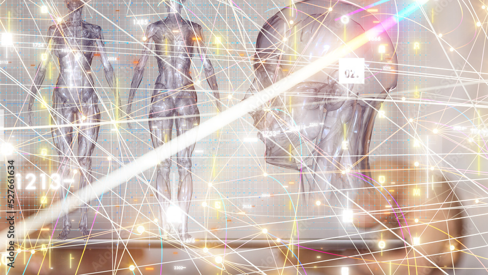 digital medical futuristic interface 3D rendering digital medical futuristic interface 3D rendering