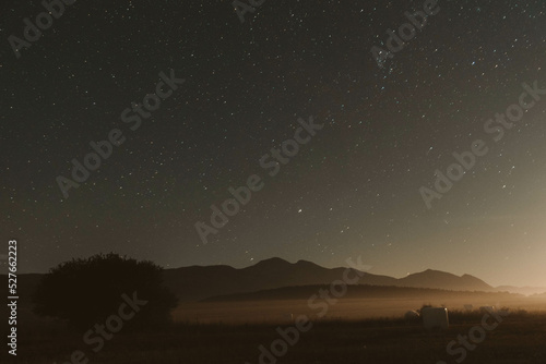 Wallpaper Mural starry night sky and mountains  Torontodigital.ca