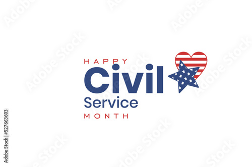 Civil Service Month. Holiday concept. Template for background, banner, card, poster, t-shirt with text inscription