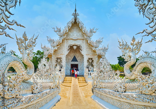 The way to White Temple Ubosot, Chiang Rai, Thailand photo