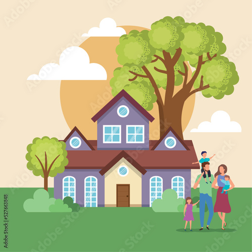 new house and family