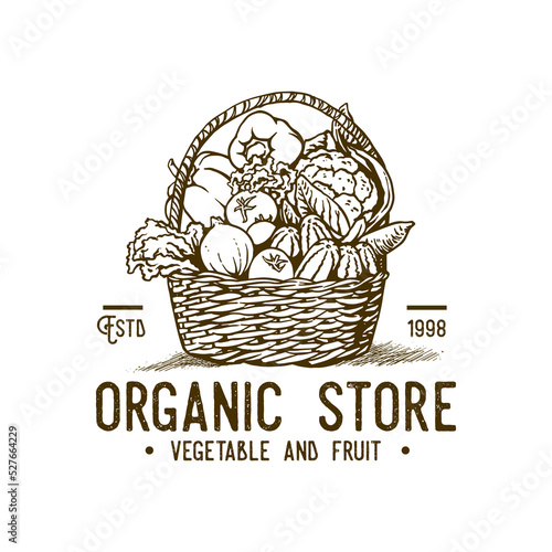 vintage vegetable logo design