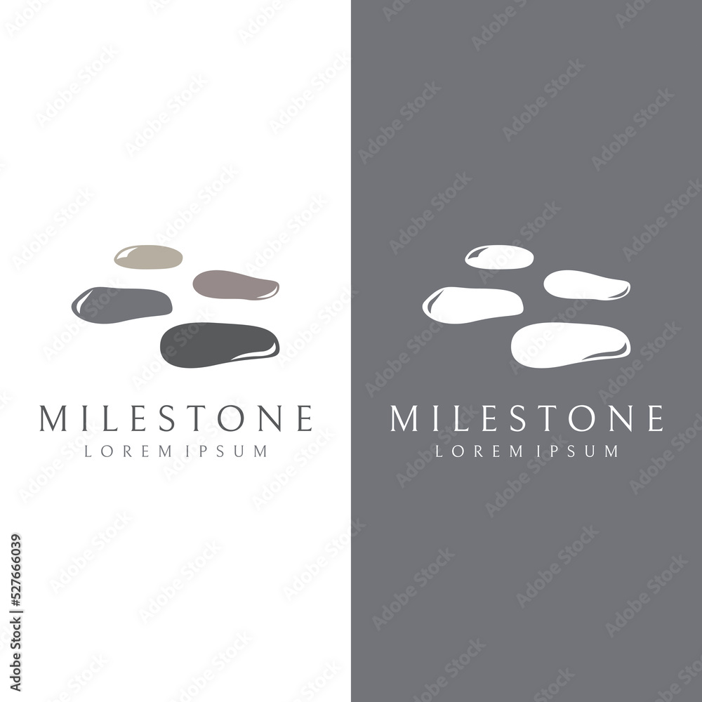 Logo design template stepping stone or walking stone. Logo design template stepping stone or walking stone.