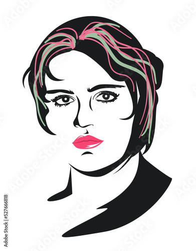Portrait of a plump girl