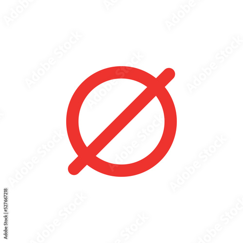 Empty set or null set or slashed zero icon symbol in mathematics