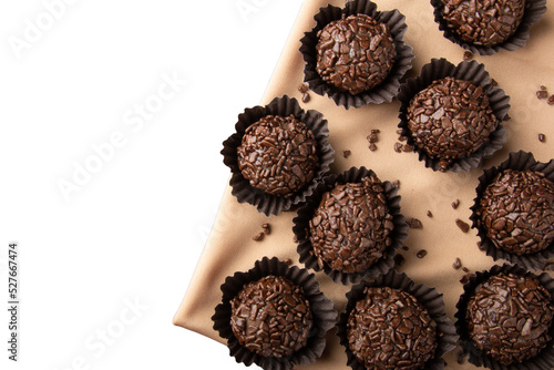 Brigadeiro. Traditional Brazilian sweet. Assorted party candy. photo