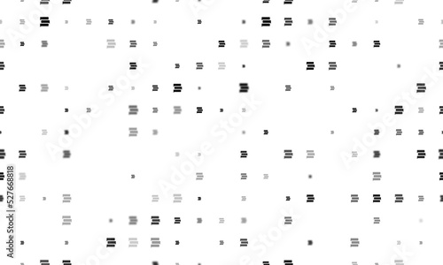 Seamless background pattern of evenly spaced black discussion symbols of different sizes and opacity. Vector illustration on white background