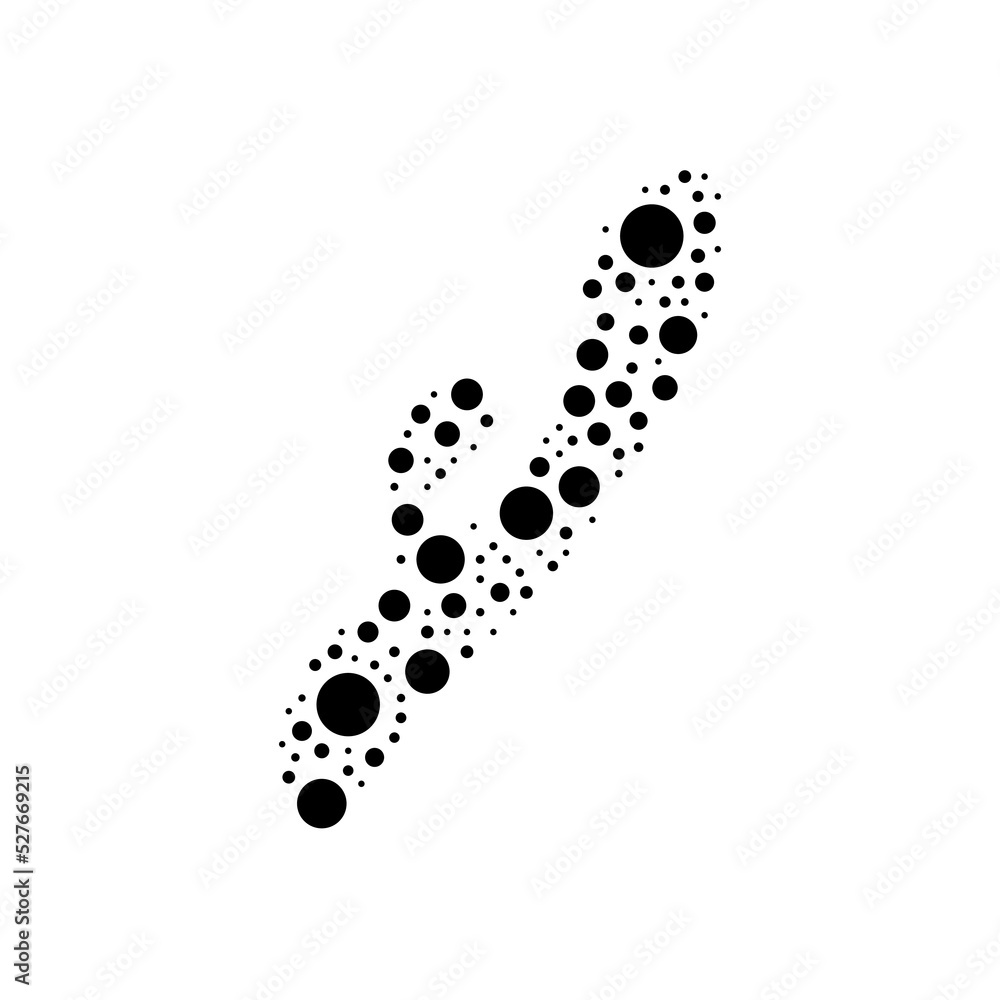 A large sex toy symbol in the center made in pointillism style. The center symbol is filled with black circles of various sizes. Vector illustration on white background A large sex toy symbol in the center made in pointillism style. The center symbol is filled with black circles of various sizes. Vector illustration on white background