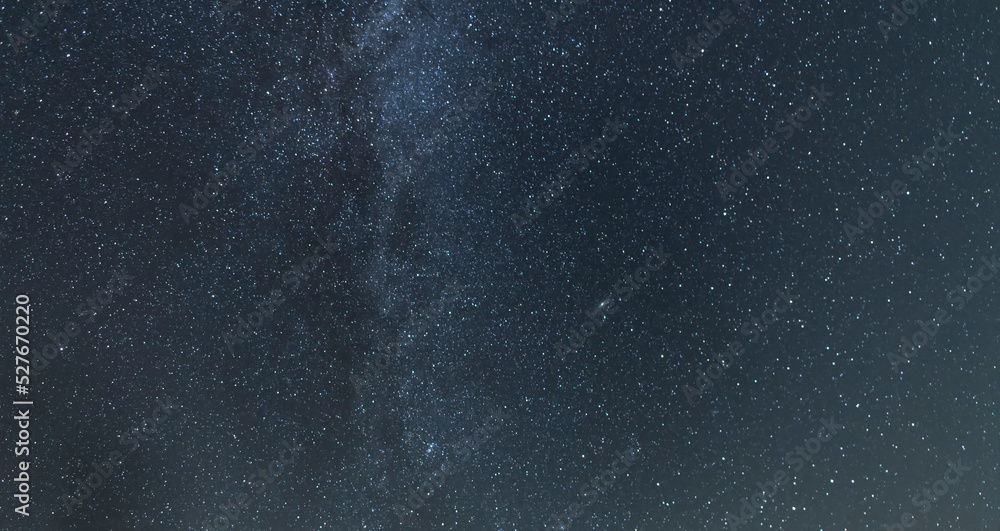 Beautiful bright milky way galaxy. Night photography, starry   sky.