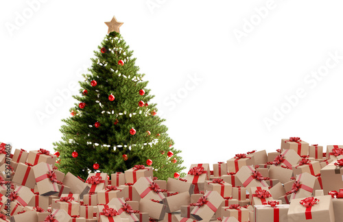 green fir, a large pile of ...