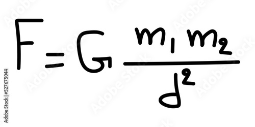 Universal gravitational force formula in physics