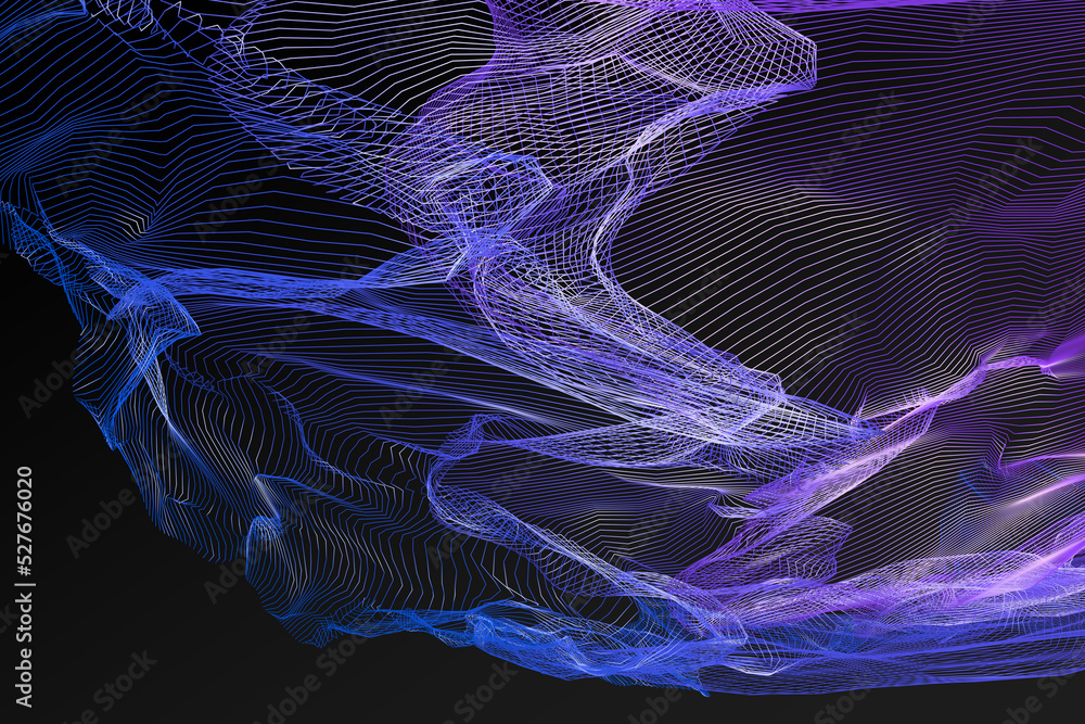 Fototapeta premium Healing image. futuristic image. Different dimensional space. beautiful gradation. A world of darkness.