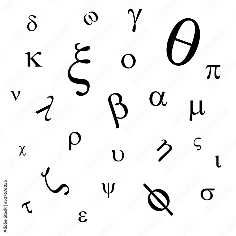 Black mu symbol icon with name. greek alphabet letter