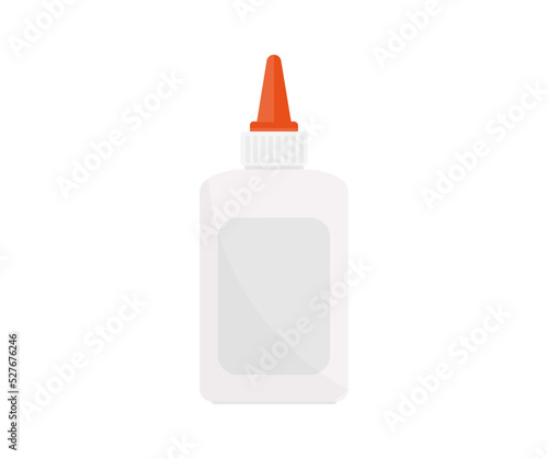 Plastic glue bottle logo design. Stationery concept,  pva glue bottle vector design and illustration. photo