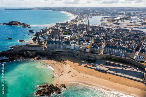 Aerial view of Saint Malo, Britanny France. © Kozioł Kamila