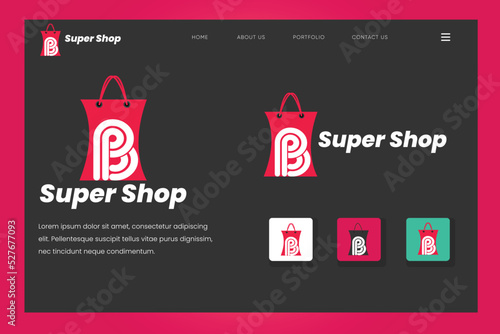 Branding Logo, Brand Identity, Letter B, Creative, Unique, Modern, Vector Logo Design, This logo for eCommerce businesses, online stores, online shop