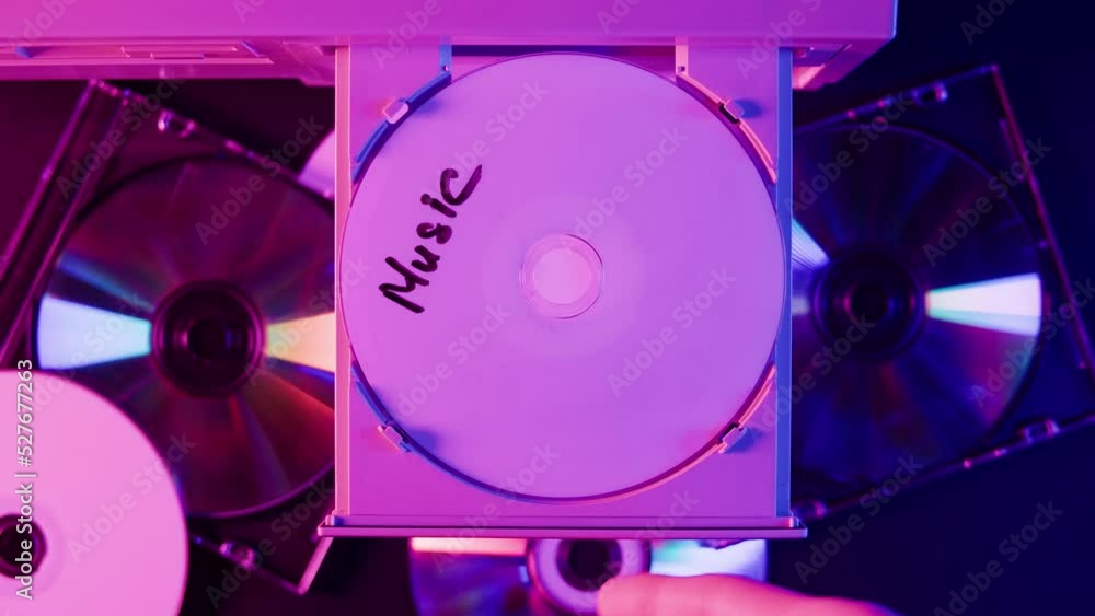 Using CD Circle Disk Close up Old Dvd Player Disc Drive Top View using-cd-circle-disk-close-up-old-dvd-player-disc-drive-top-view