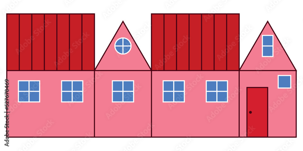Paper model of house net for kids Stock Vector | Adobe Stock