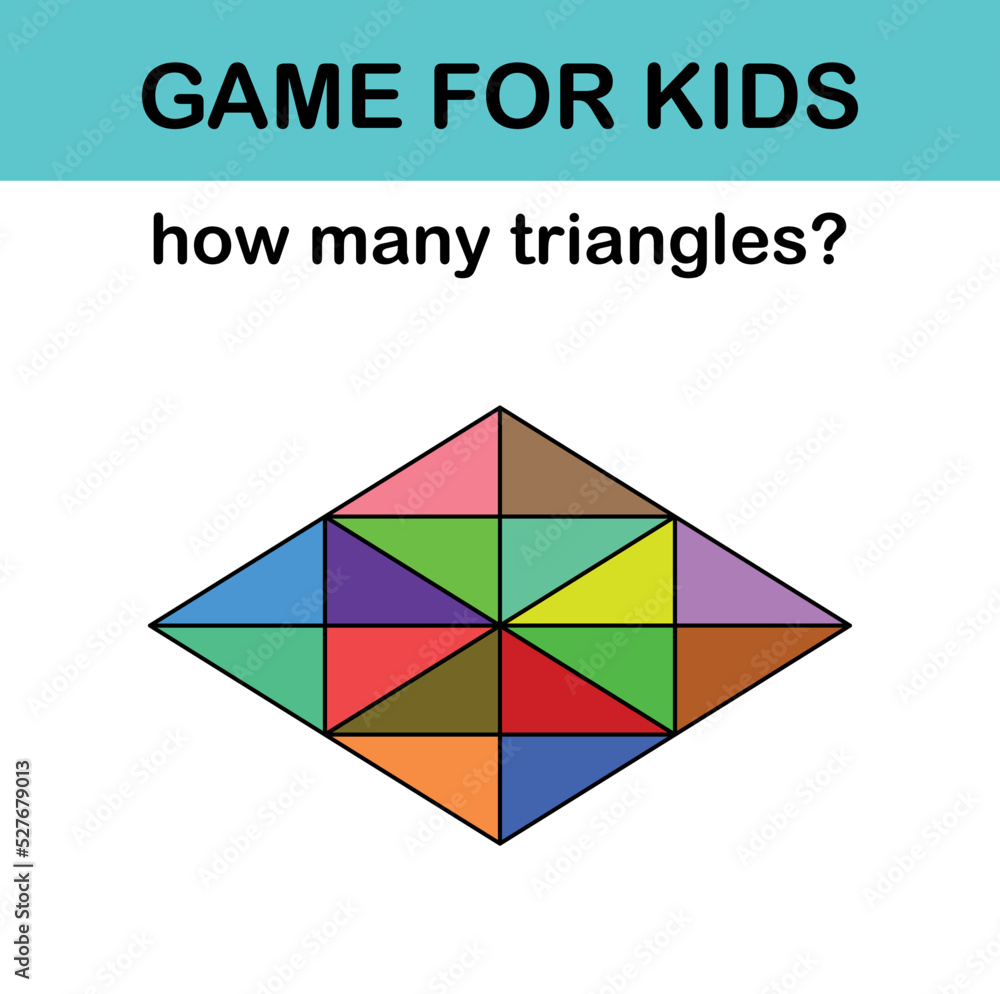 How many triangles? Math game for kids. Mathematics resources for teachers and students. How many triangles? Math game for kids. Mathematics resources for teachers and students.