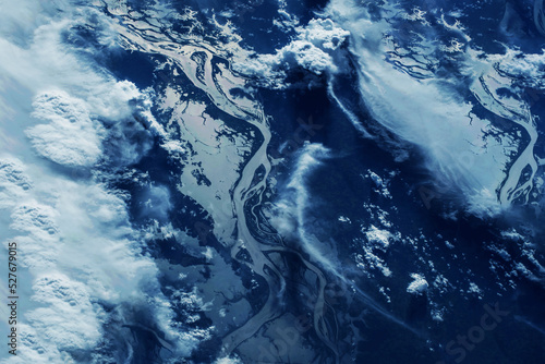 Flood from space. Elements of this image furnished by NASA