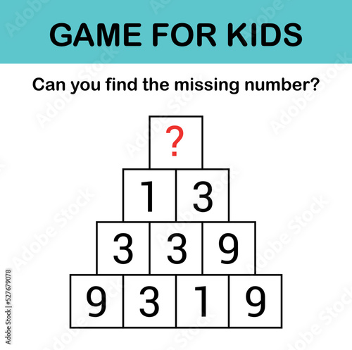 Puzzles with numbers. Find the missing number