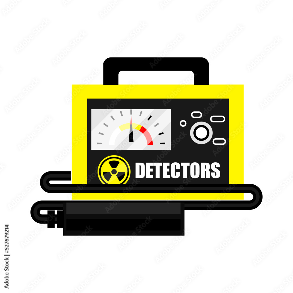 The Radiation Detectors illustration on isolated blackground. The Radiation Detectors illustration on isolated blackground.