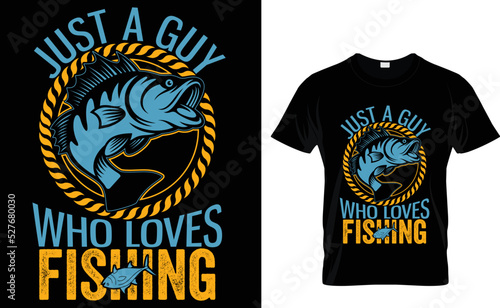 JUST A GUY WHO LOVES .... T-Shirt Design Template.