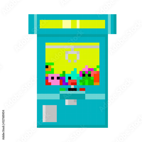 stuffed animal claw machine illustration, art vector