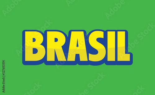 Brazilian independence bicentenary banner. Banner with the flag and colors of Brazil.