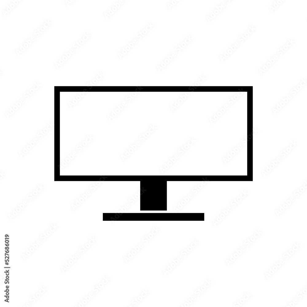 Computer Screen icon. Simple Computer Screen logo isolated on white background Computer Screen icon. Simple Computer Screen logo isolated on white background