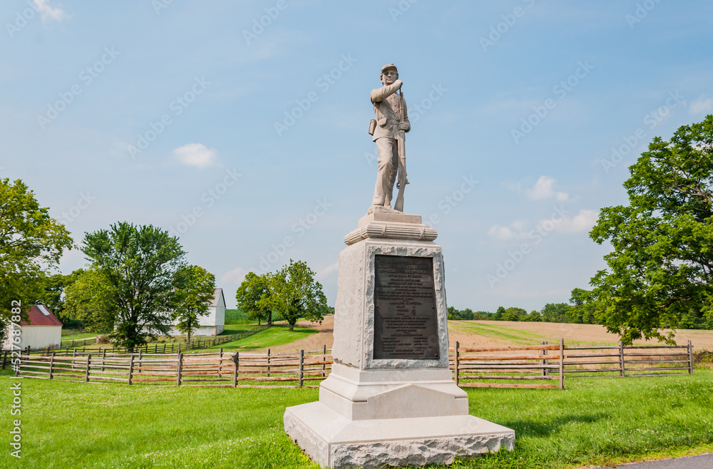 Monument to the 7th Pennsylvania Volunteer Regiment, Antietam National Battlefield, Maryland, USA, Sharpsburg, Maryland