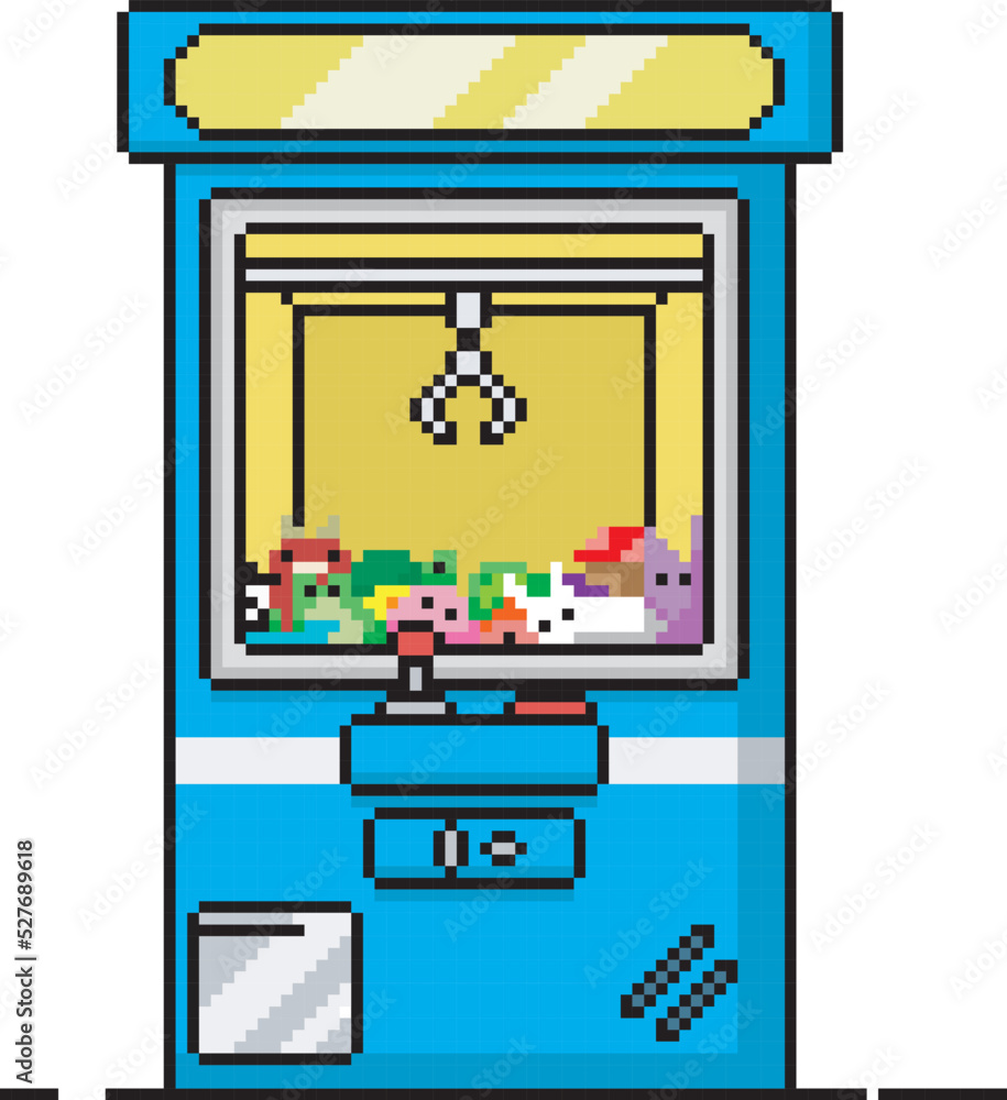 Fototapeta premium stuffed animal claw machine illustration, art vector