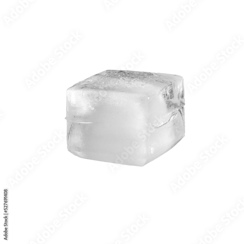 Studio shot of a ice cube for a cold drink in black and white before while background