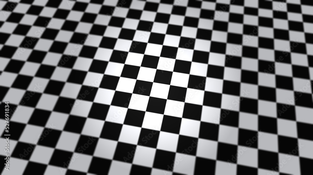 Angled view of the chessboard with effects Angled view of the chessboard with effects