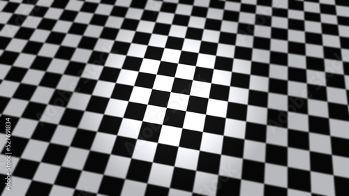 Angled view of the chessboard with effects