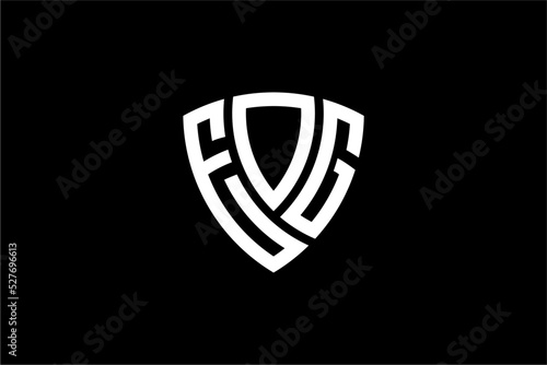 EOG creative letter shield logo design vector icon illustration photo