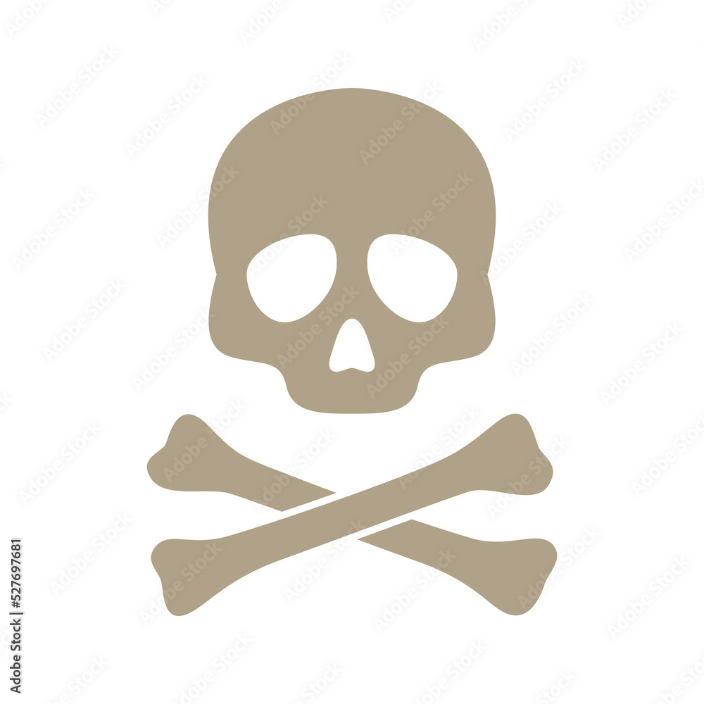 Skull and Crossbones isolated on white background Skull and Crossbones isolated on white background