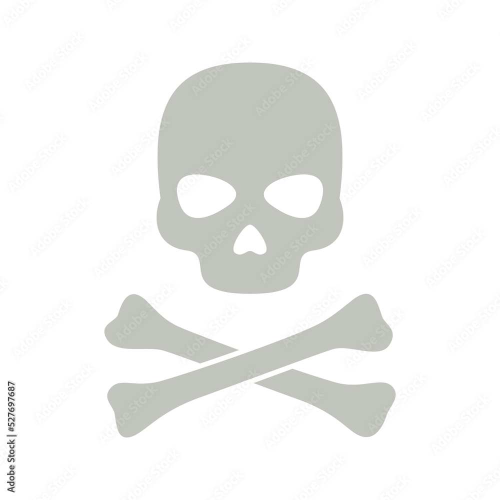 Skull and Crossbones isolated on white background Skull and Crossbones isolated on white background