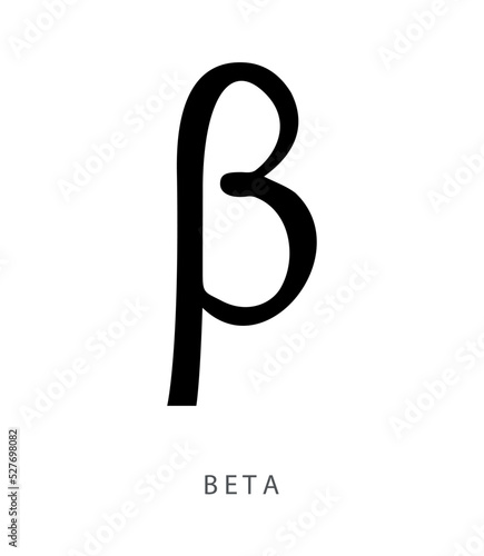 Beta lowercase symbol second Greek letter