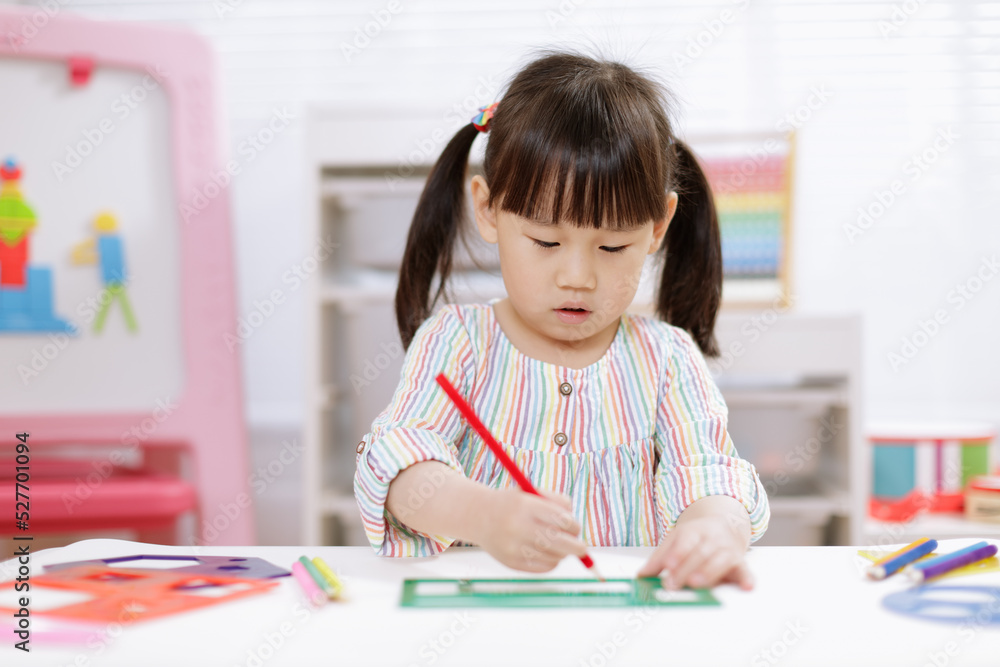 young girl practice drawing different shapes for homeschooling young girl practice drawing different shapes for homeschooling