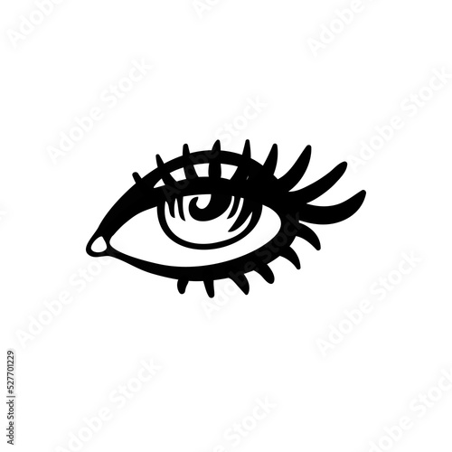 Blackwork tattoo flash. Eye of Providence. Masonic symbol. All seeing eye inside triangle pyramid. New World Order. Sacred geometry, religion, spirituality, occultism. Isolated vector illustration