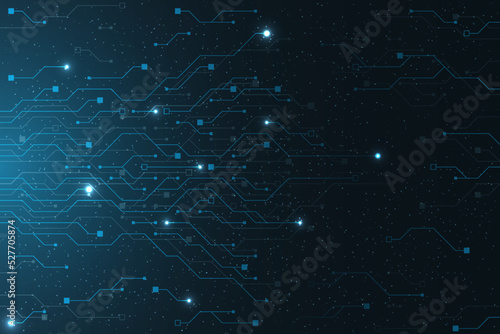 Circuits blue gradient digital background