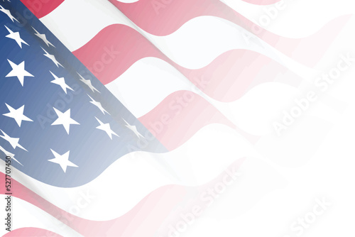faded waving red white blue american flag background gradient illustration card