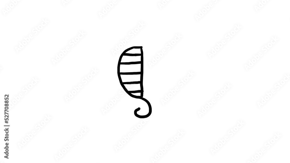 How to draw a seahorse. Doodle sketch drawing lesson with sea animal for kids. Timelapse with linear cute potbellied beast. Video for beginner walkers and illustrators How to draw a seahorse. Doodle sketch drawing lesson with sea animal for kids. Timelapse with linear cute potbellied beast. Video for beginner walkers and illustrators