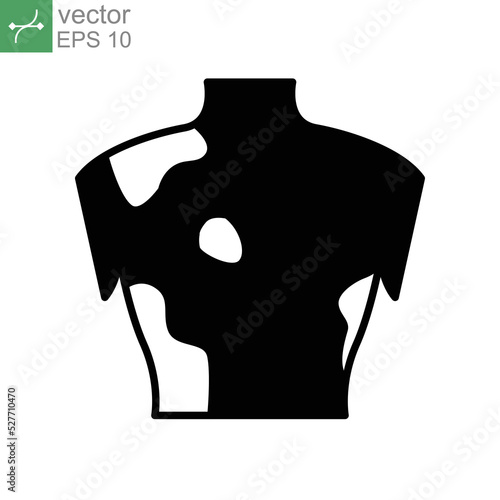 Contact Dermatitis icon. Psoriasis, rash, allergic problem. Allergy symptoms Dermatological diseases. eczema body Itchy spots. solid style. Vector illustration. design on white background. EPS 10