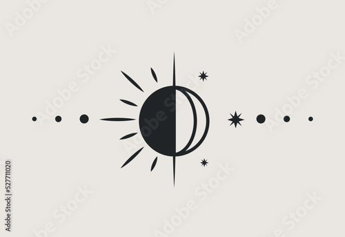 Mystical esoteric sun